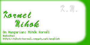 kornel mihok business card